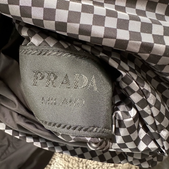 Prada Reversible Bomber Jacket US40 (IT50) Black Grey - Picture 8 of 11